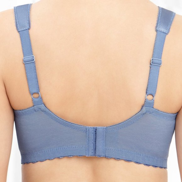 Set of 3! 44G Glamorise MAGIC LIFT Full Figure Bra (COMFORT-STRAPS) Blue-Ice - Picture 4 of 13